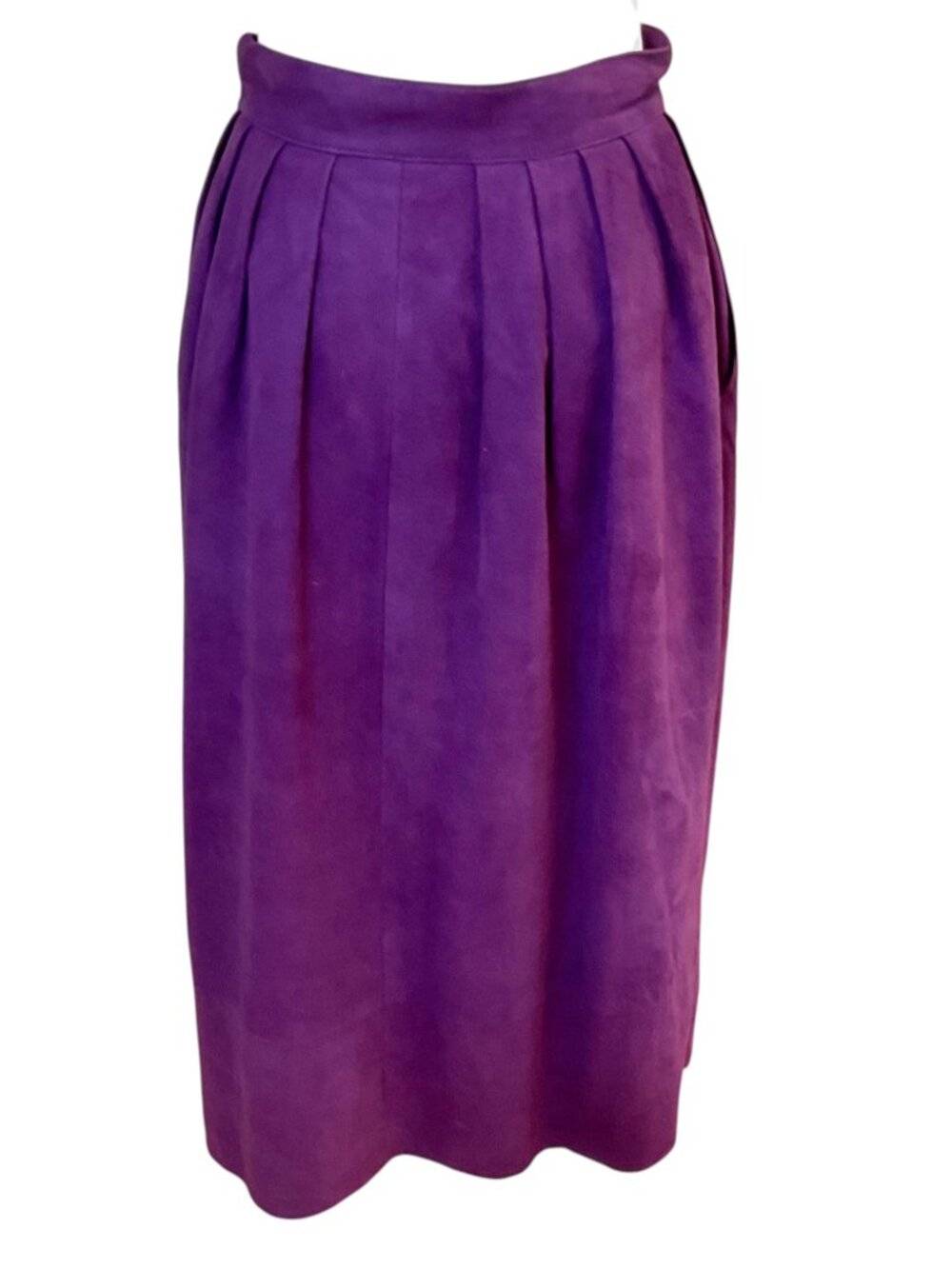 Jaeger Skirt Suede Maxi Vintage Purple (12UK, 26”waist, S/XS)